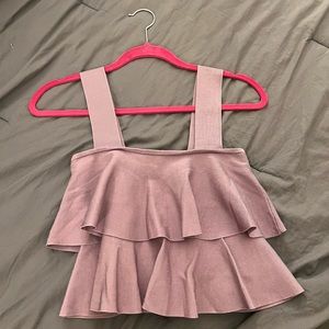 ZARA -Lilac Ruffle Shirt - Size M